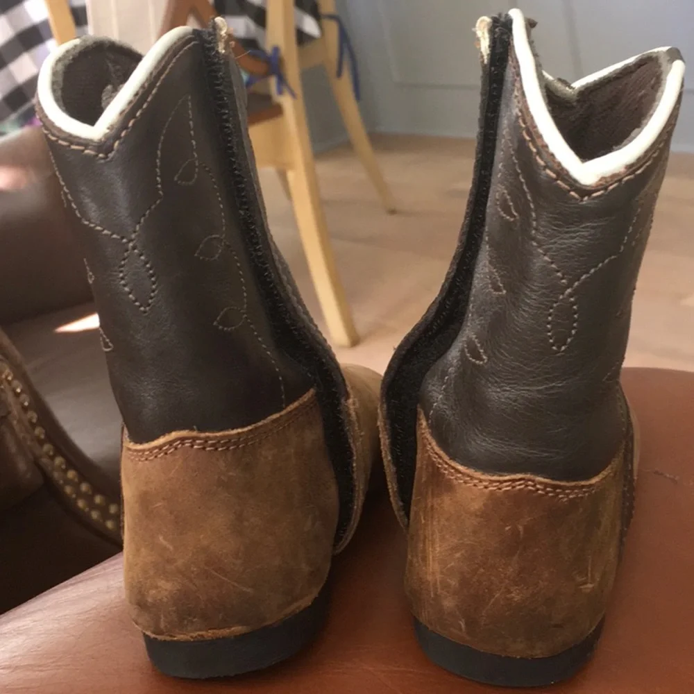 Toddler Unisex Leather Cowboy Boots size Toddler 5